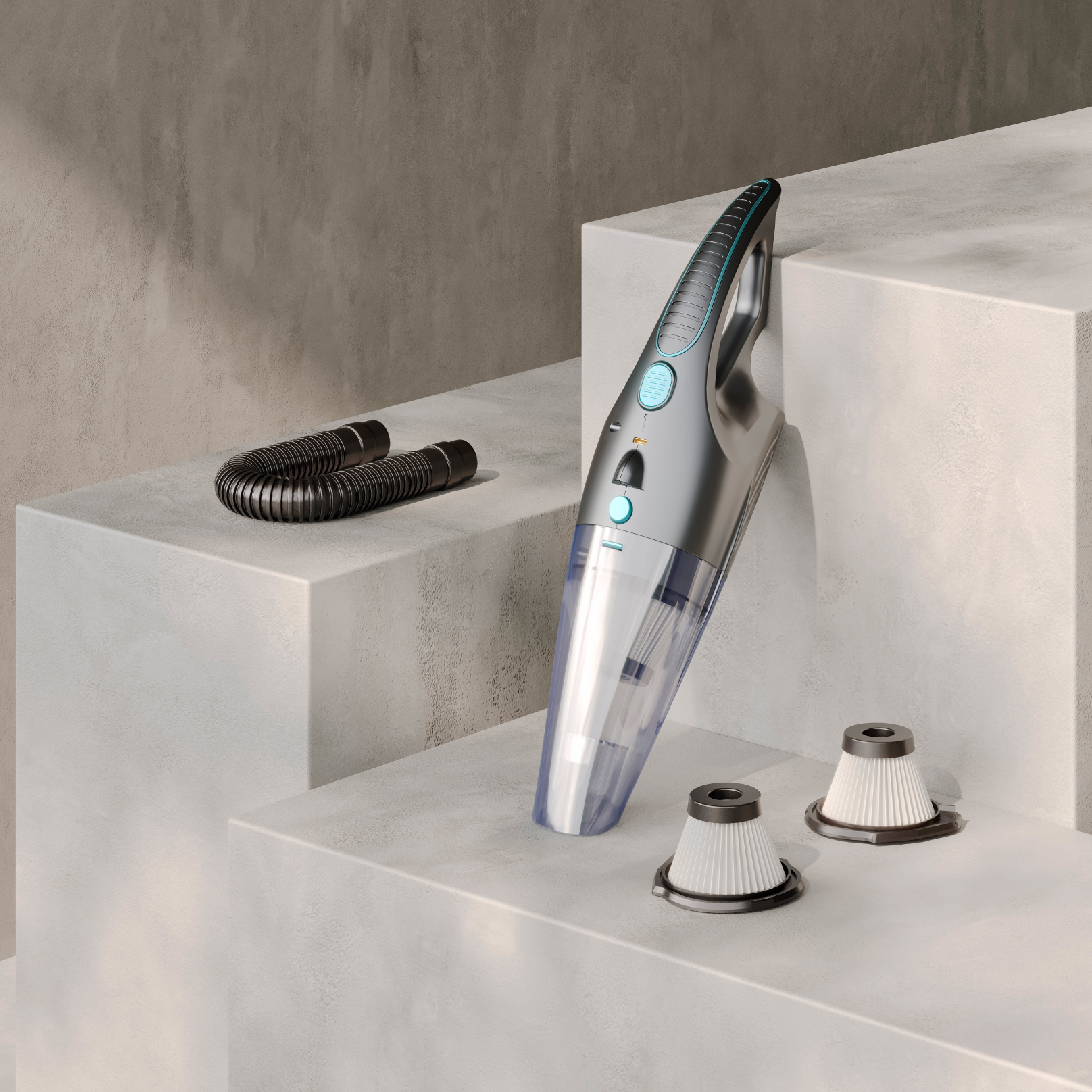 Aspirateur à main sans fil miwa avec forte puissance d'aspiration / Aspirateur sans sac pour les endroits difficiles d'accès / Autonomie jusqu'à 20 minutes