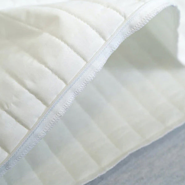 Housse de rechange thermorégulatrice / Taie d’oreiller ergonomique cervical / Satin de coton matelassé & polypolaire / 40 x 80cm / Lavable à 60° / Thermorégulatrice