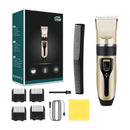 Tondeuse électrique pour hommes / Rechargeable / Tondeuse barbe sans fil / Lame en titane auto-affûté / Avec 4 sabots, un peigne, une brosse & une éponge