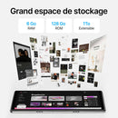 Tablette performante avec housse de protection GRATUITE / Processeur Octa-Core 2.0GHz / 6GB RAM / Mémoire 128GB (extensible jusqu'à 1TB) / WiFi 2.4G/5G, Bluetooth 5.0 / Android 13 / Double caméras