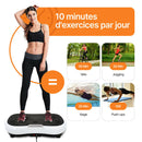 Plateforme vibrante fitness / 180 niveaux d'entraînement / Avec télécommande & 2 bandes de résistance / Perte de graisse et entraînement de fitness à domicile