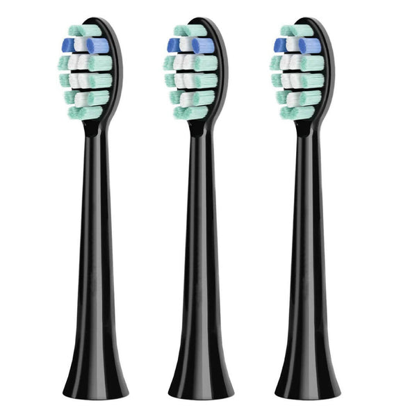 Brosses de rechange pour brosse à dents électrique, lot de 3, Poils doux et arrondis, Compatible avec le modèle Alpha P200