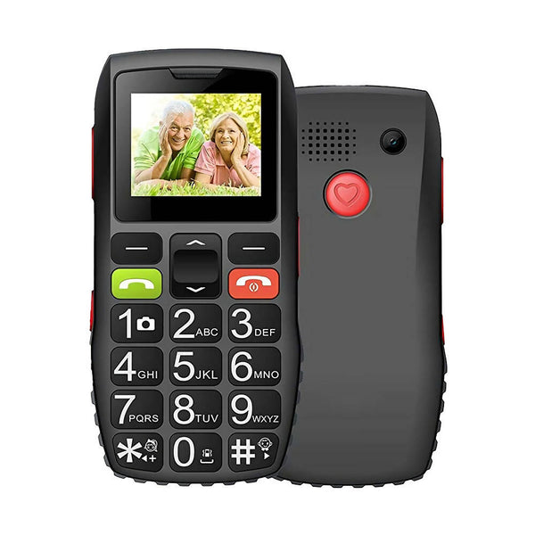 Téléphone portable pour seniors sans contrat avec de grosses touches / Téléphone mobile pour personnes âgées avec volume élevé / Écran de 1,77 pouces et fonction SOS