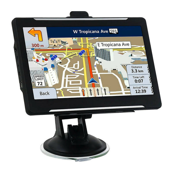 GPS Voiture ou Poids Lourds / Avec mise à jour des cartes à vie / 7 pouces / Écran tactile avec pare-soleil / Vue des cartes 2D & 3D / Rappel des limitations de vitesse