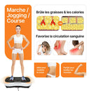 Plateforme vibrante fitness / 180 niveaux d'entraînement / Avec télécommande & 2 bandes de résistance / Perte de graisse et entraînement de fitness à domicile