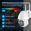 Caméra de surveillance extérieure 2K / Alimentée par câble / Caméra Wi-Fi étanche avec audio bidirectionnel / Surveillance extérieure avec vision nocturne et capteur de mouvement